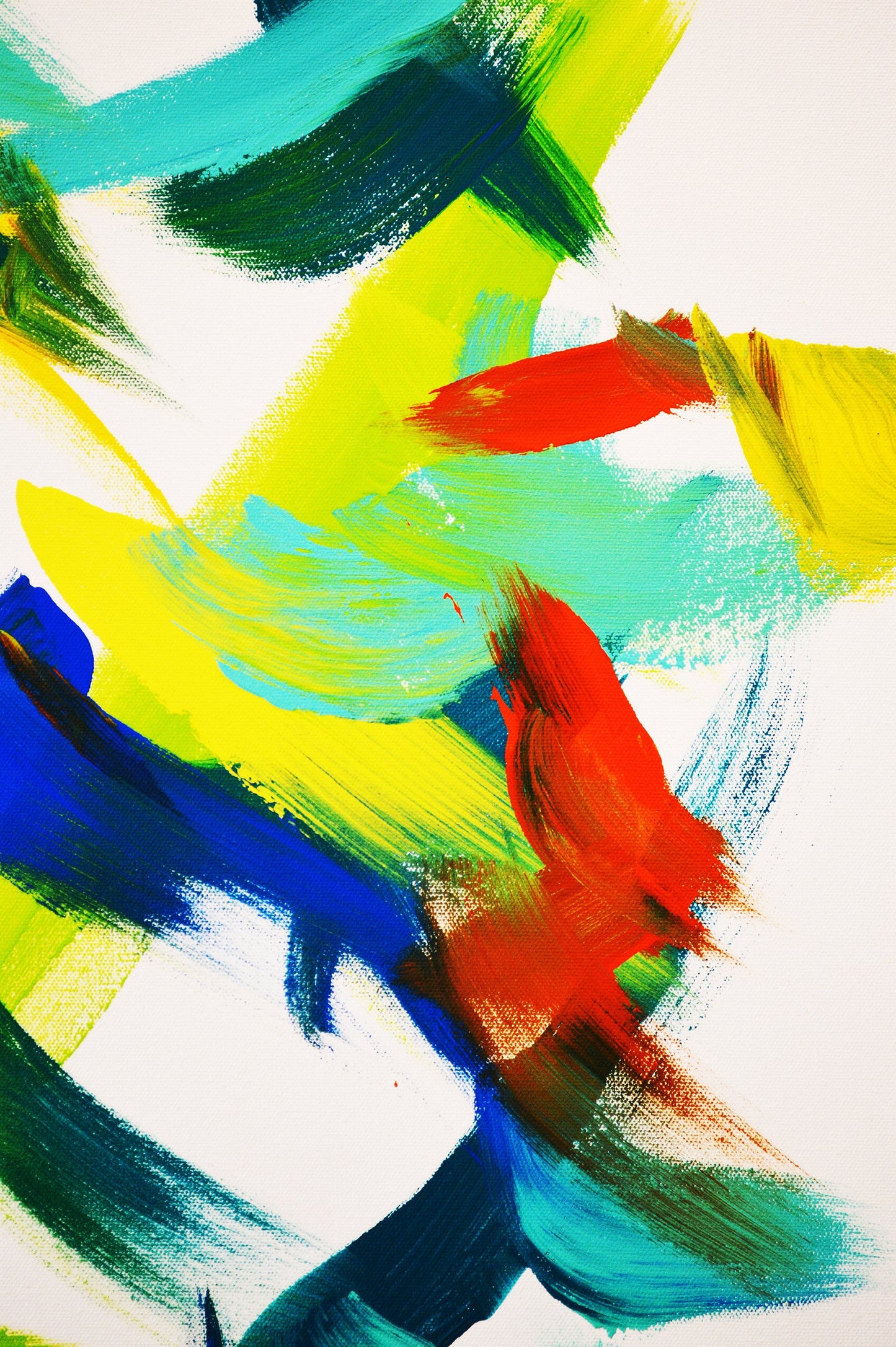 Yellow and Blue, 020223 36" x 48"
